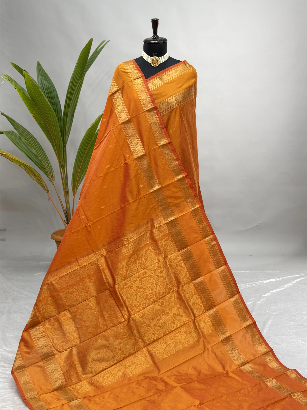 Pure Silk Kanjivaram Paithani Mustard  T11