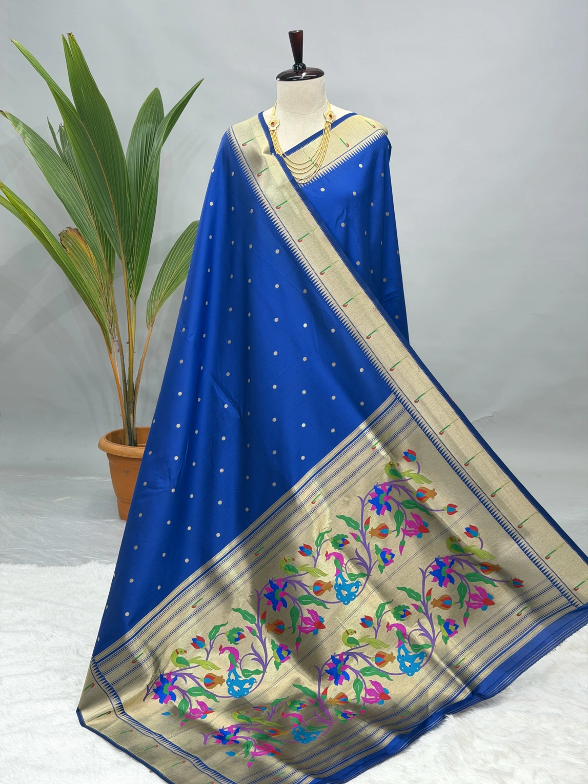 Trending Muniya Blue Paithani E01-4