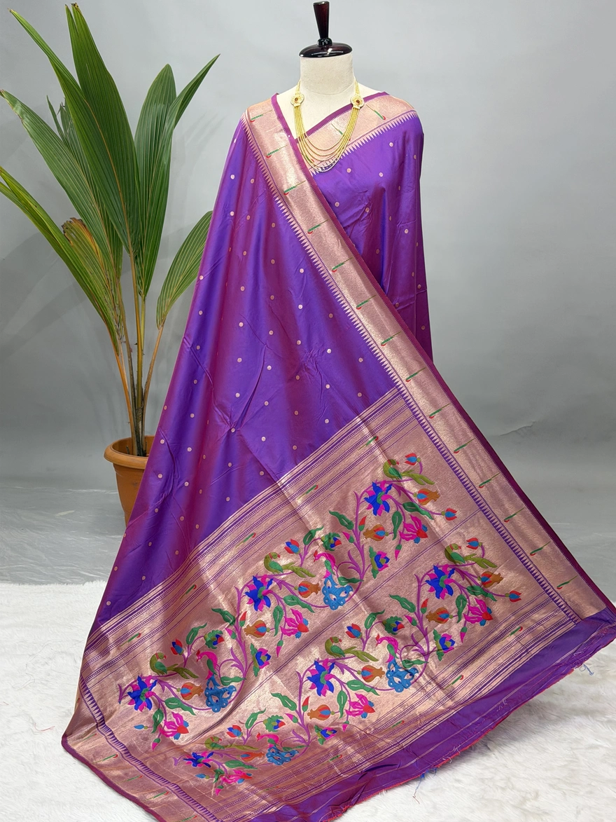 Trending Muniya Paithani  Dual Tone ColourE01