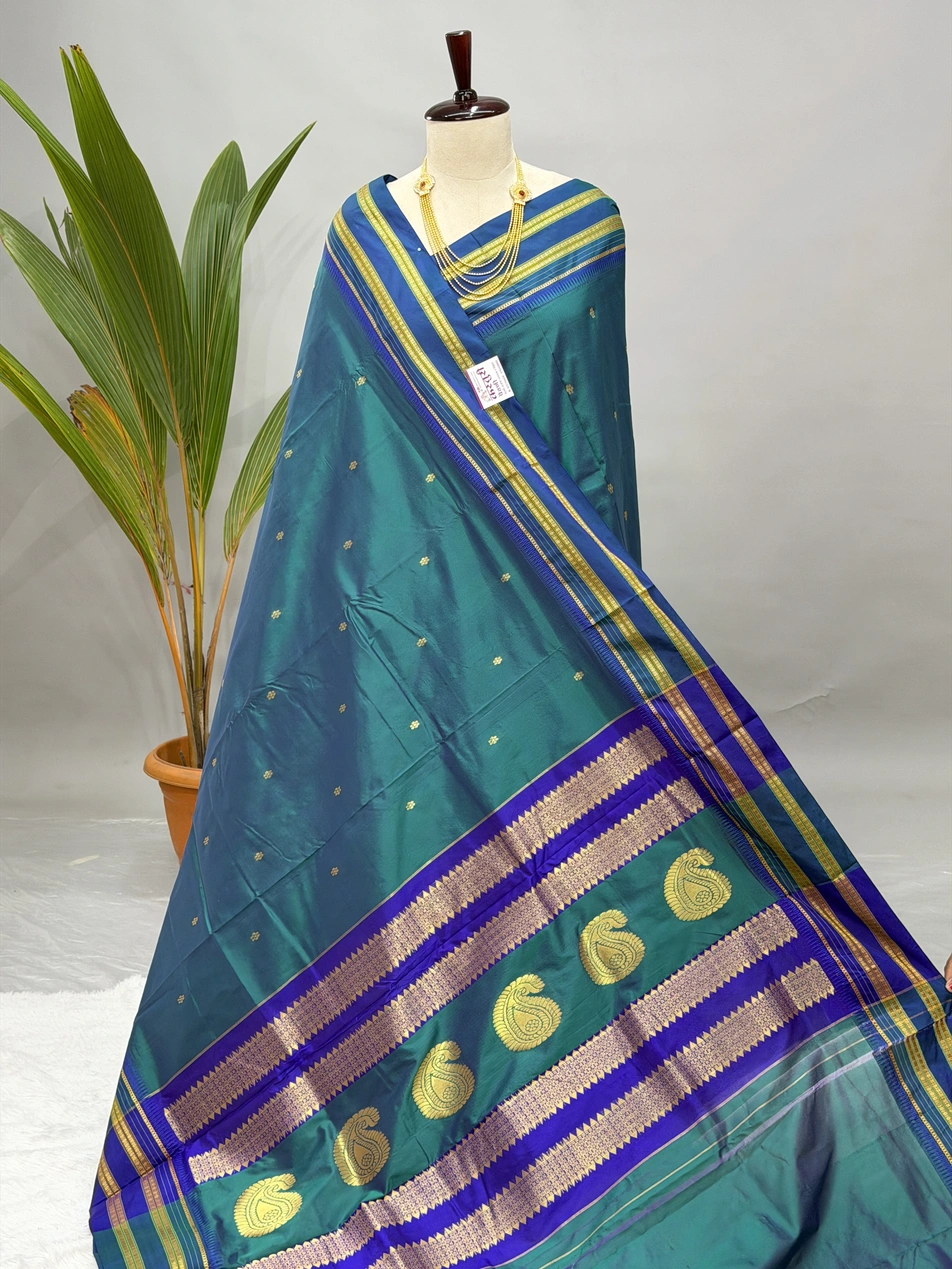 Pure Silk Narayanpeth Morpankhi G10