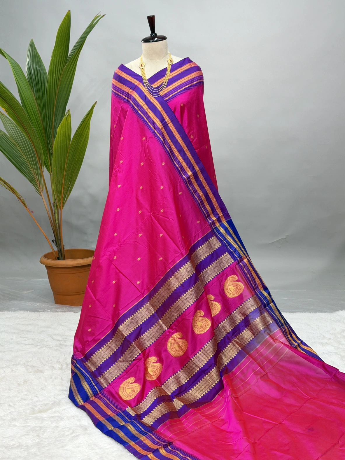 Pure Silk Narayanpeth  Pink G10