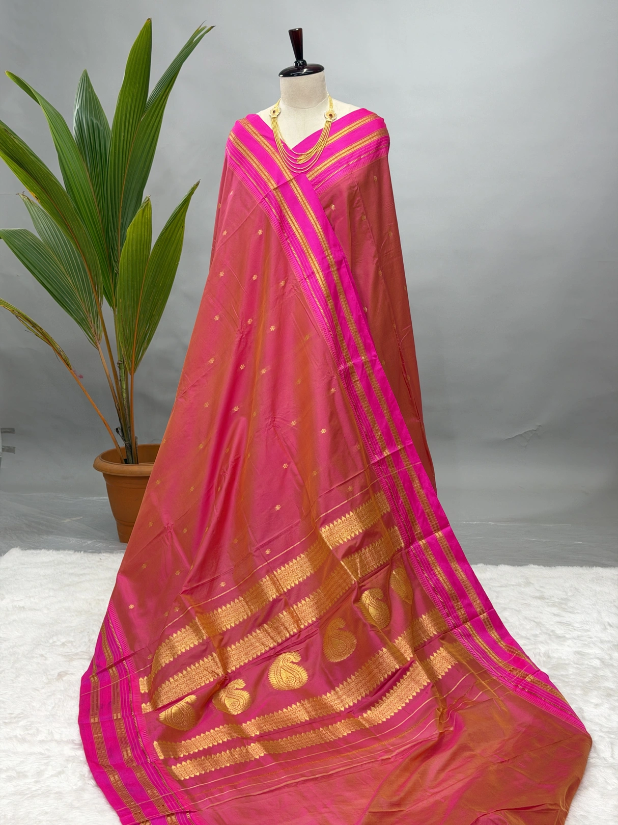Pure Silk Narayanpeth Aboli Pink G10