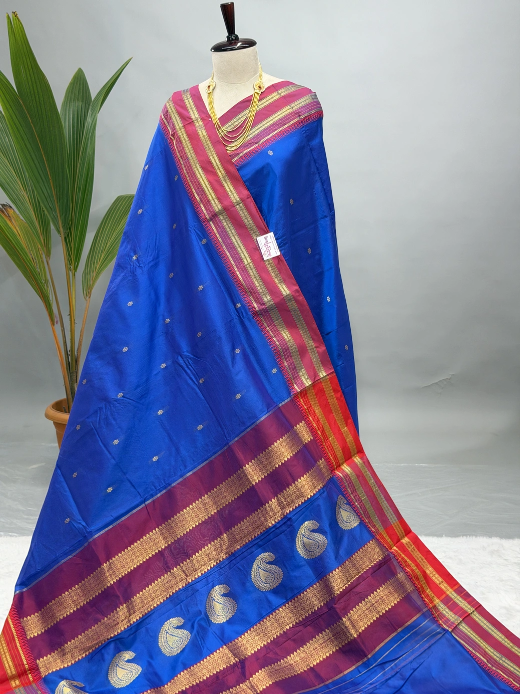 Pure Silk Narayanpeth Chantamani With Red G10