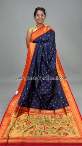 Kasturi Rich Pallu Paithan Dark Purple Colour