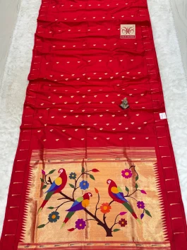 Pure Silk Muniya Paithani H10