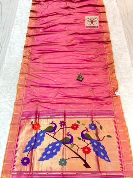 Pure Silk Muniya Paithani H10