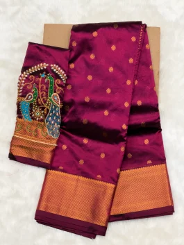 Aariwork Blouse Paithani G01