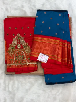 Kalanjali Paithani With Handloom Aariwork Blouse T10