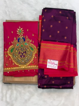Kalanjali Paithani With Handloom Aariwork Blouse T10