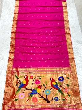 Pure Silk Muniya Paithani N10