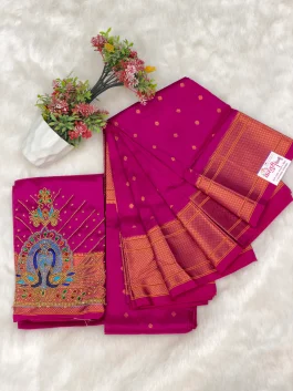 Kalanjali Paithani With Handwork Aariwork Blouse T10