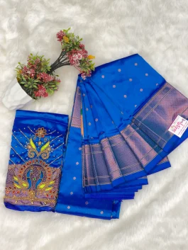 Kalanjali Paithani With Handwork Aariwork Blouse T10