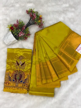 Kalanjali Paithani With Handwork Aariwork Blouse T10