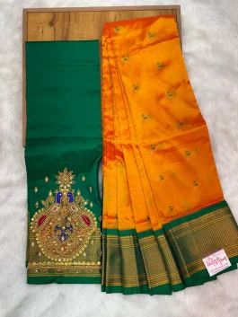 Kalanjali Paithani With Handloom Aariwork Blouse T10