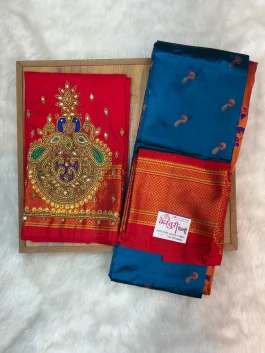 Kalanjali Paithani With Handloom Aariwork Blouse T10