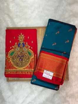 Kalanjali Paithani With Handloom Aariwok Blouse T10