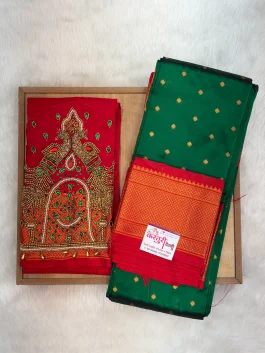 Kalanjali Paithani With Handloom Aari Work Blouse T10