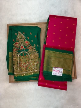 Kalanjali Paithani With Handloom Aariwork Blouse T10