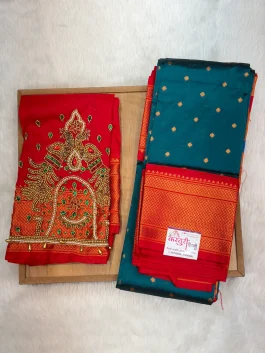 Kalanjali Paithani With Aariwork Blouse T10