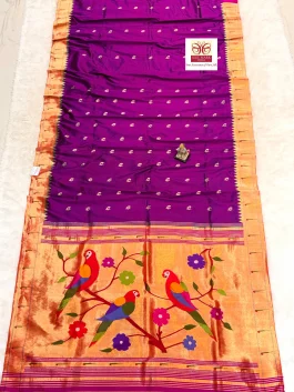 Pure Silk Muniya Paithani N10