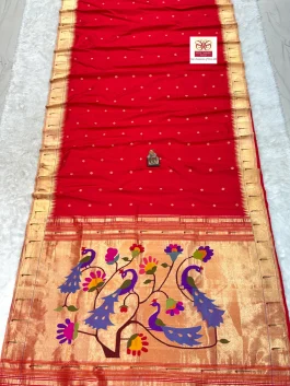 Pure Silk Muniya Paithani N10