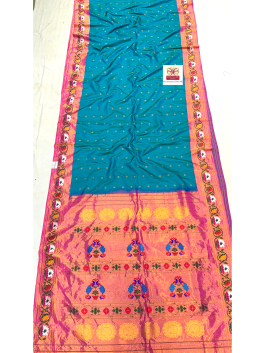 Pure Silk Brocade Paithani Q01