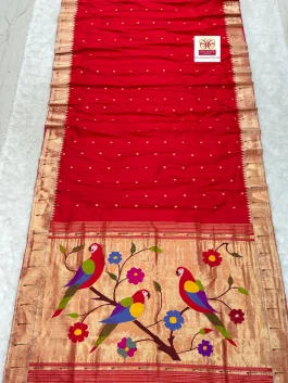 Pure Silk Muniya Paithani N10