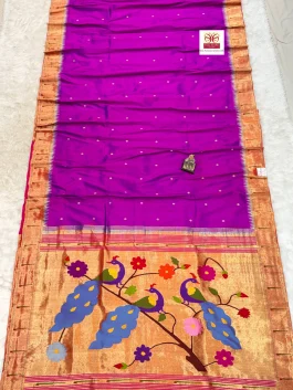 Pure Silk Muniya Paithani N10