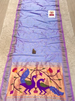 Pure Silk Big Peacock Pallu Handloom Yeola Paithani D10
