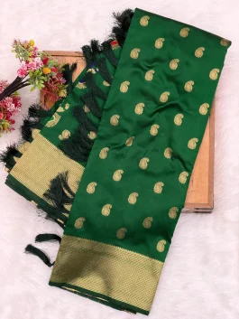 Kaju Maharani Green Paithani R11