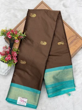 Sico Coffee Brown Paithani F01