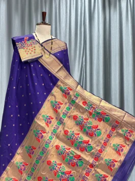 Janhavi Aariwork Paithani Jambhala M12