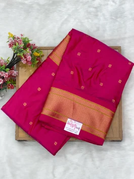 Pure Silk Kalanjali Rani Pink Paithani H01