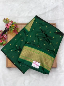 Pure Kalanjali Bottle Green Paithani H01