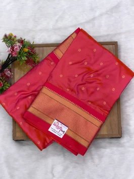 Pure Silk Kalanjali Dhupchav Pink Paithan H01