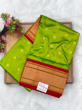 Pure Silk Maharani Parrot Paithani H01