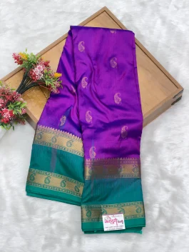 Pure Silk Kanjivaram Paithani Color Paithani T11