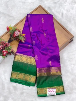 Pure Silk Kanjivaram Paithani Color Paithani T11