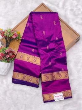 Pure Silk Kanjivaram Wine Paithani T11