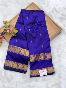 Pure Silk Kanjivaram Neavy Blue Paithani T11