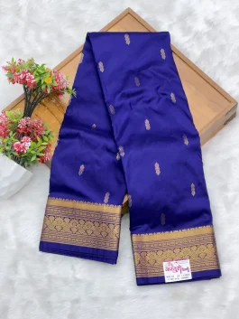 Pure Silk Kanjivaram Neavy Blue Paithani T11