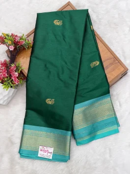 Sico Bottle Green Paithani F01