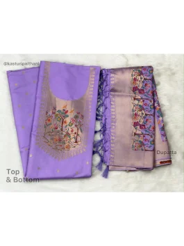 Paithani Dress Material Levender Q10