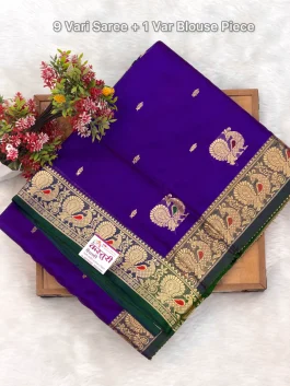 Peshwai Paithani Pure Silk Nauvari G11