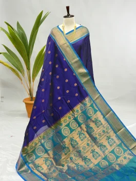 Semi Silk Kadiyal Paithani Jambhala A01